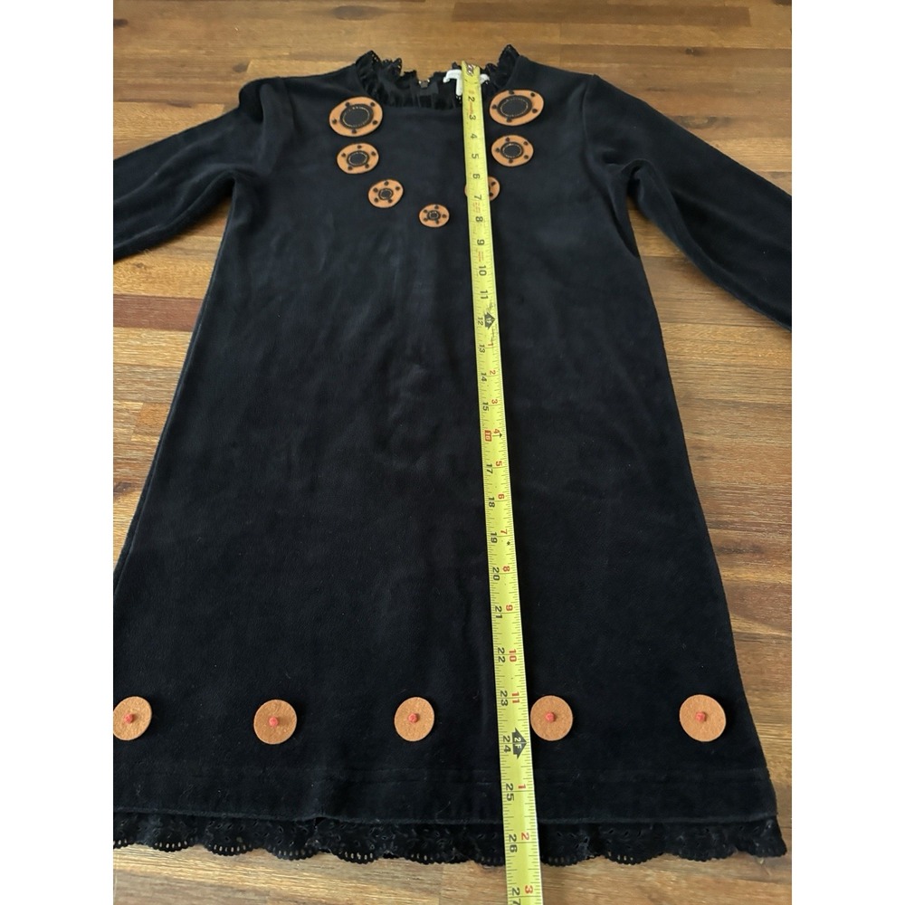 POTTERY BARN Kids Butterfly Dress Size 4-6 Black Orange Velvet Costume Only READ - Picture 9 of 16